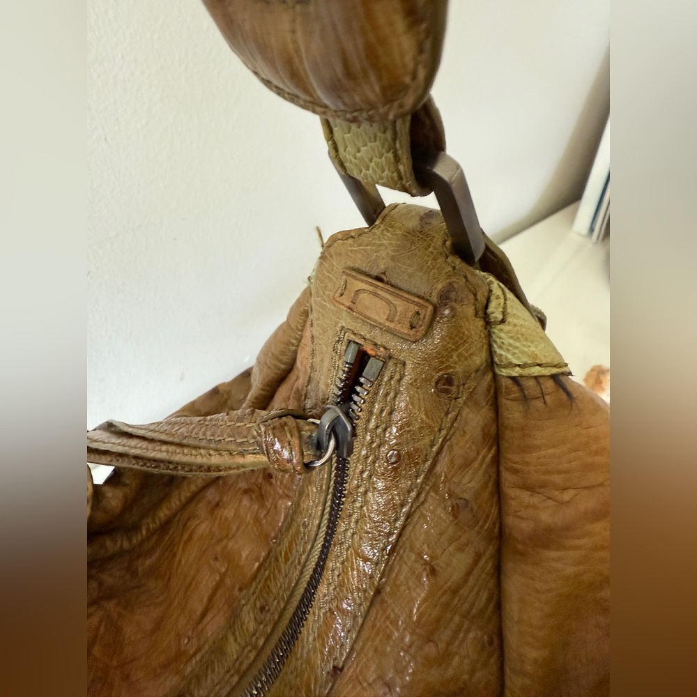 NUTI Genuine Ostrich Shoulder Bag Handbag - Picture 9 of 14